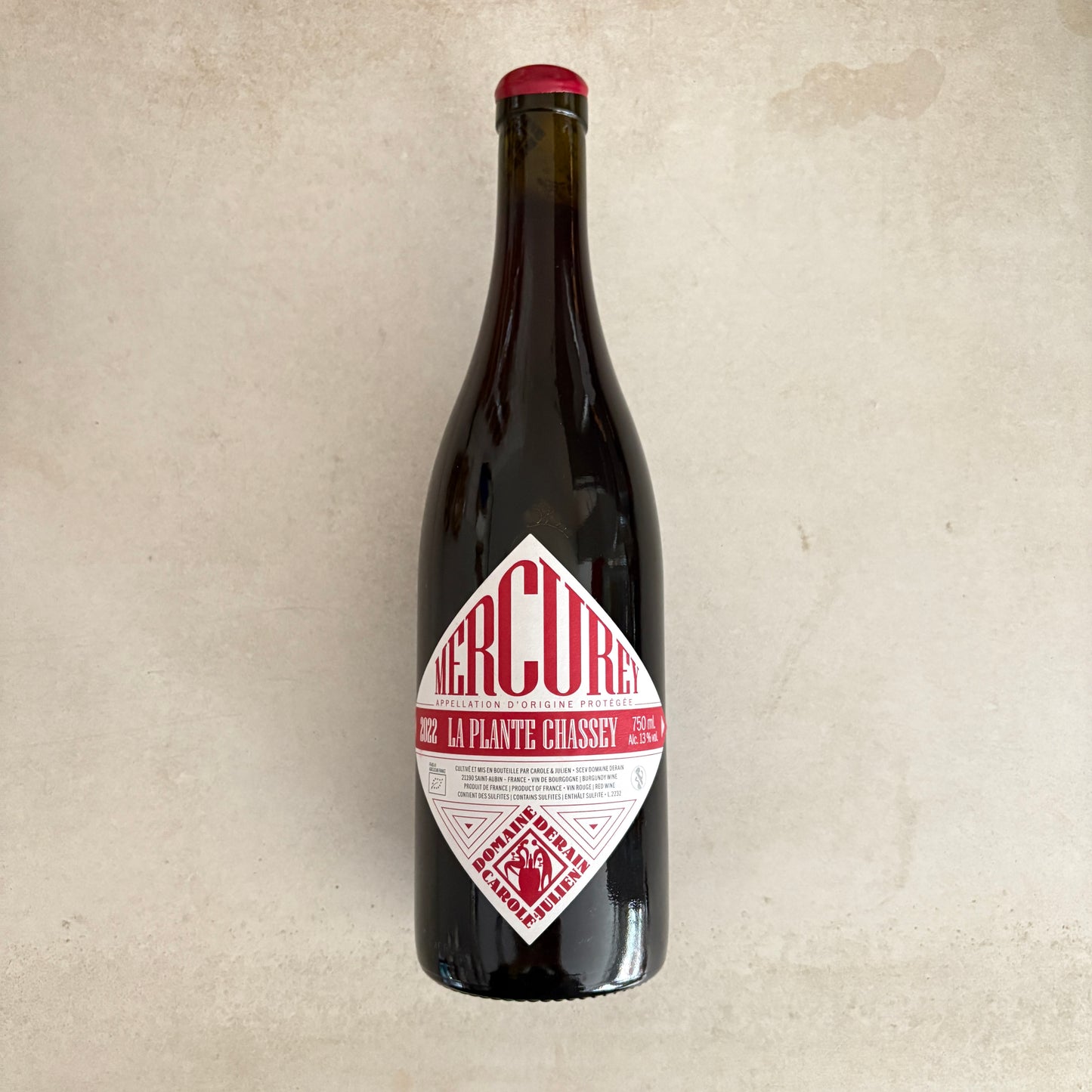 Mercurey Rouge Plante Chassey 2022. Domaine Derain