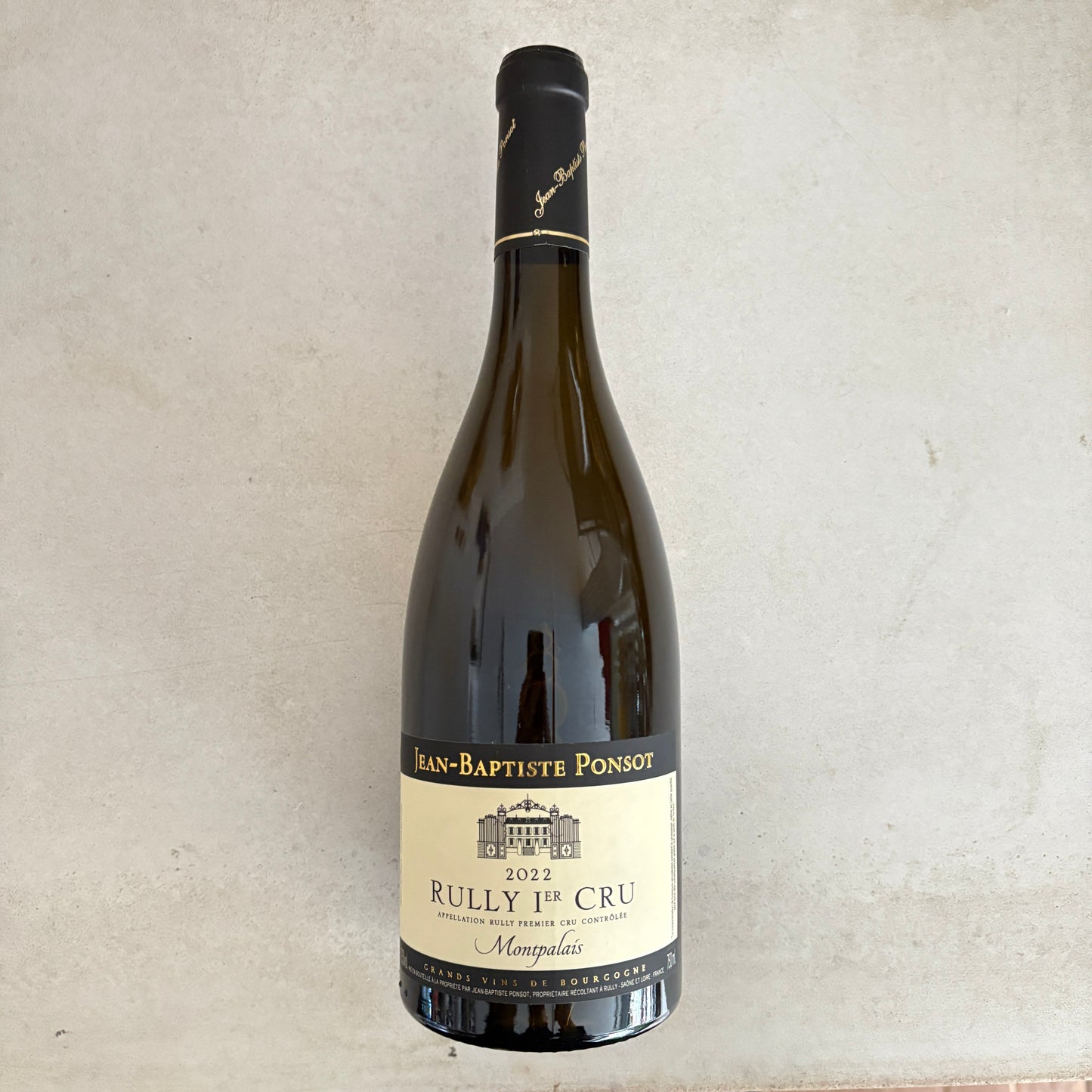 Rully Blanc. 1er Cru “Montpalais”. Jean Baptiste Ponsont