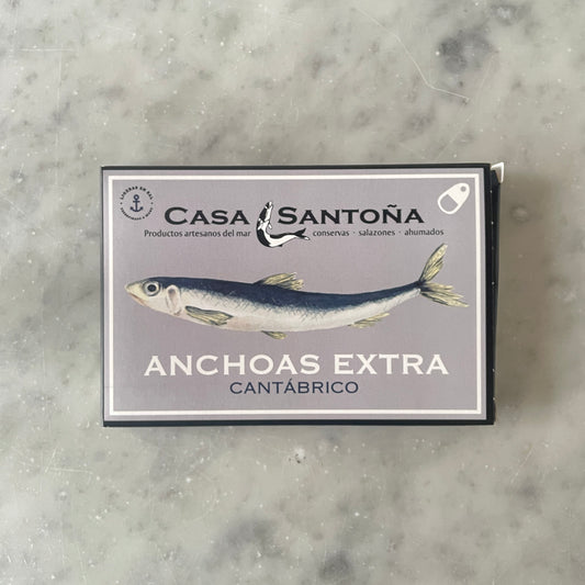 Tin Extra Cantabric Sea Anchovies 75gr (10 units). Casa Santoña